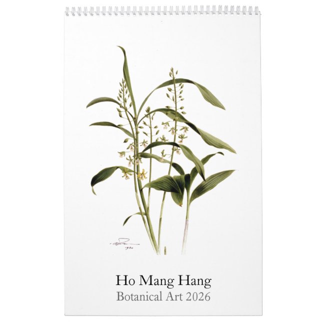 Calendario Botanical watercolors calendar Mang Hang Ho, 2026 (Tapa)