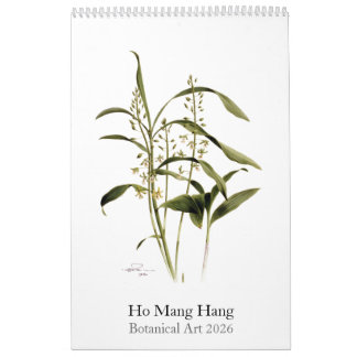 Calendario Botanical watercolors calendar Mang Hang Ho, 2026