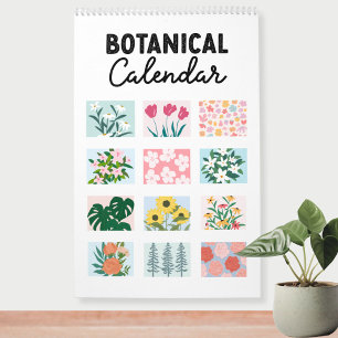 Calendario Botánico Abstracto Moderno 2026
