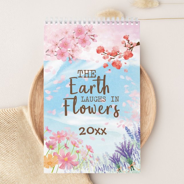 Calendario Botánico Floral de acuarela personaliza (Subido por el creador)