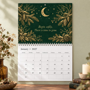 Calendario Botánico Personalizado de Pared con Luz