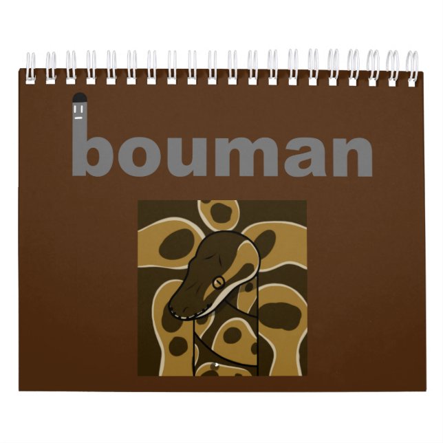 Calendario bouman ball python series (Tapa)