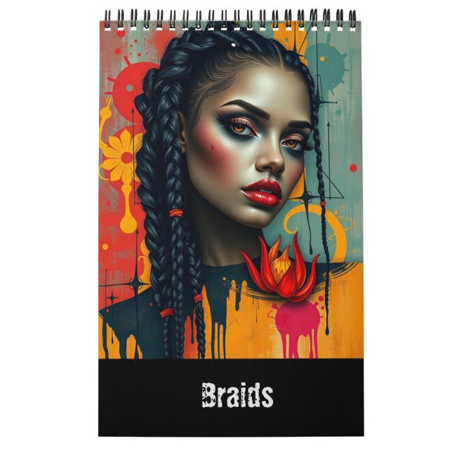 Calendario Braids Fantasy Modern Art Calendar (Tapa)