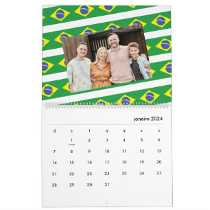 Calendario Brasil   Añadir tu foto bandera brasileña 2026