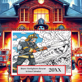 Calendario Brave Firefighters Rescue Action 2025/2026