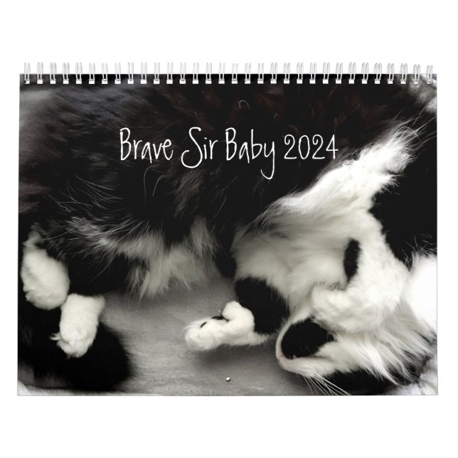 Calendario Brave Sir Baby Tuxedo Cat (Tapa)