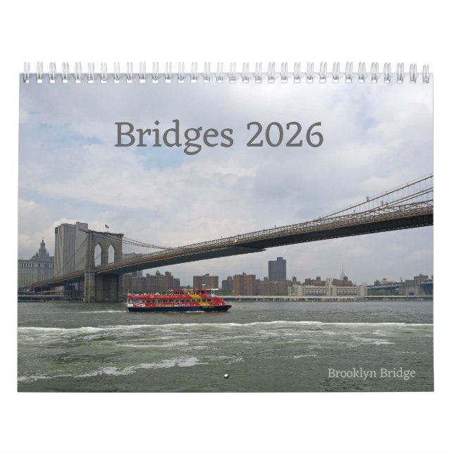 Calendario Bridges, a 12-month Photography 2026 Calendar (Tapa)