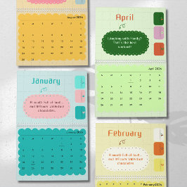 Calendario Bright Colors & Cheerful Inspiration Calendar