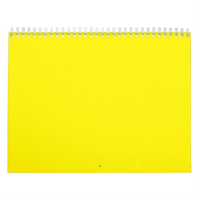 Calendario Bright Yellow Solid Background | Bold Modern Look (Tapa)