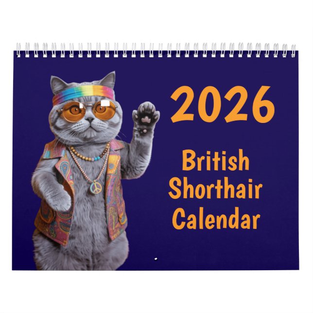 Calendario British Shorthair Calendar (Tapa)