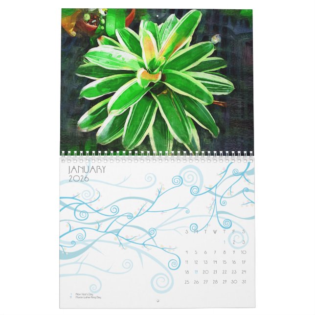 Calendario bromeliad y orquídeas tropicales, Fairchild g (Jan 2026)