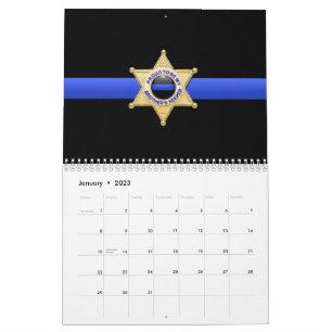 Calendario Brothers Keeper Badge Thin Blue Line Calendar