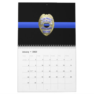 Calendario Brothers Keeper Badge Thin Blue Line Calendar