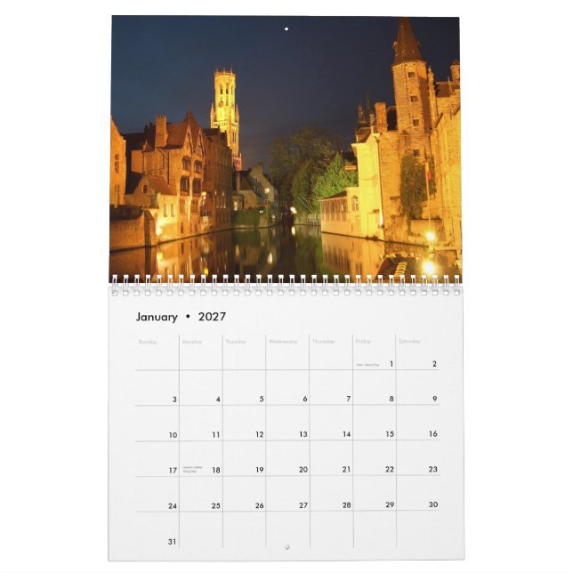 Calendario Brujas (Brujas), Bélgica (Jan 2027)