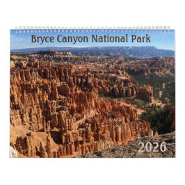 Calendario Bryce Canyon 2026 Photographic 12-Month Calendar