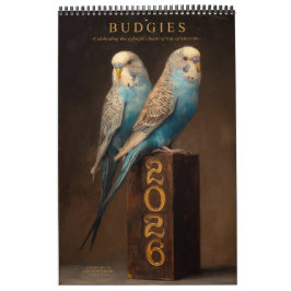 Calendario BUDGIES 2026 Parakeets Art