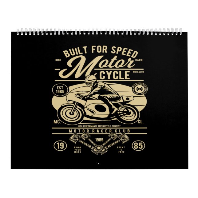 Calendario built for speed motorcycle (Tapa)