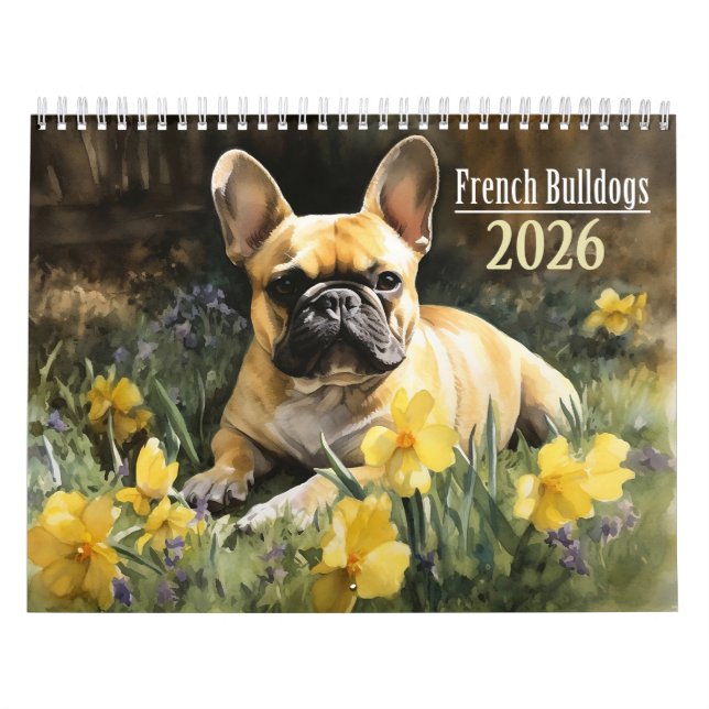 Calendario bulldog francés de 2026 (Tapa)