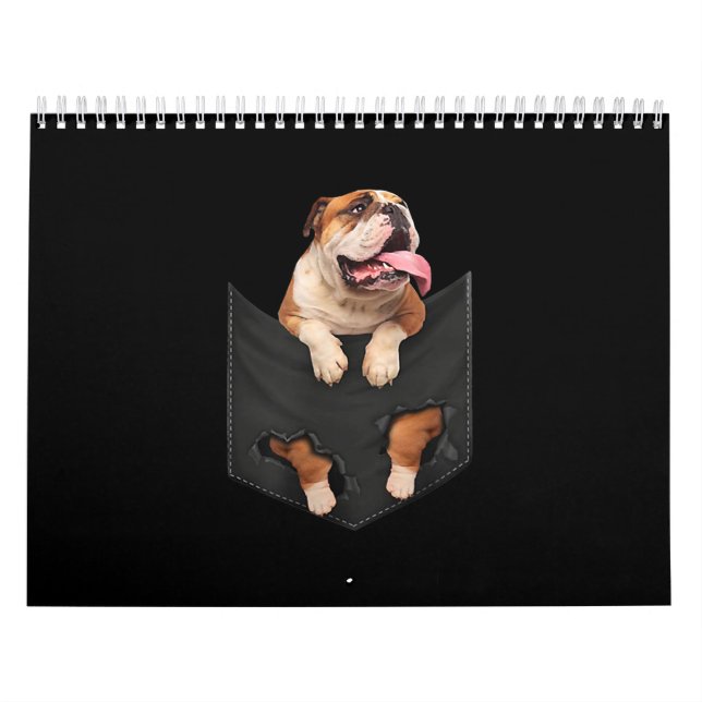 Calendario Bulldog inglés en tu bolsillo Perros amantes (Tapa)