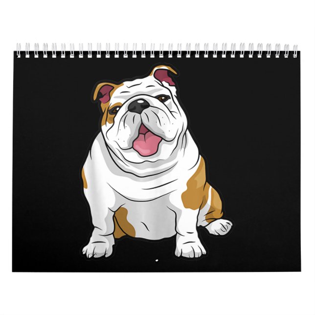Calendario Bulldoges ingleses adorables perros de Bulldog div (Tapa)