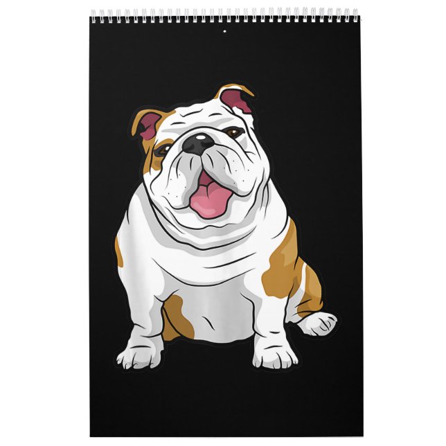 Calendario Bulldoges ingleses adorables perros de Bulldog div (Tapa)