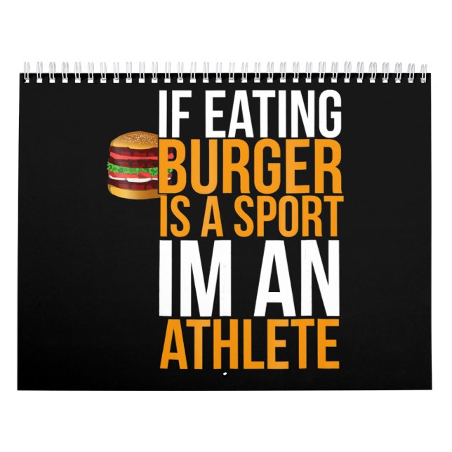 Calendario Burger Hamburger BBQ Humor divertida idea de regal (Tapa)