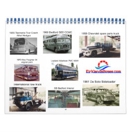 Calendario Buses de Kirklands de los años 1960 y 1970