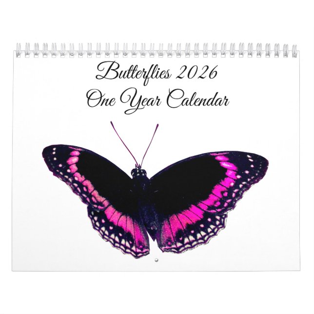 Calendario Butterflies 2026 One Year Calendar (Tapa)