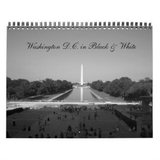 Calendario C.C. de Washington en negro y blanco