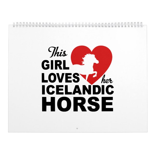 Calendario Caballo islandés (Tapa)