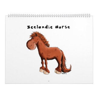 Calendario Caballo islandés lindo - Caballos - Personalizado