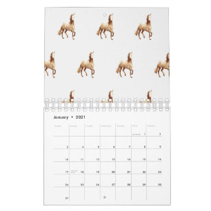 Calendario Caballo Poni Galés y Cob Acuarela Ecuestre