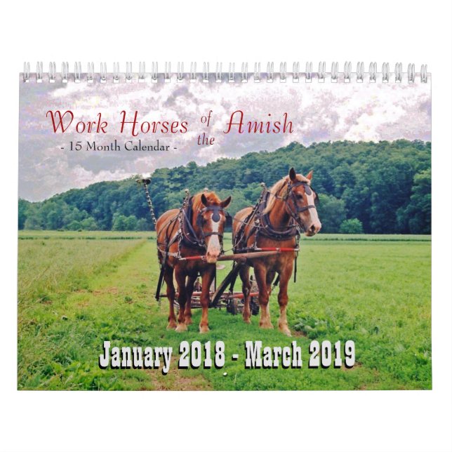 Calendario Caballos de Trabajo del Amish (Tapa)