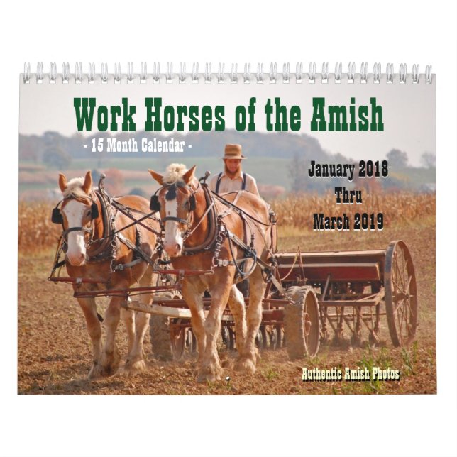 Calendario Caballos de Trabajo del Amish2 (Tapa)