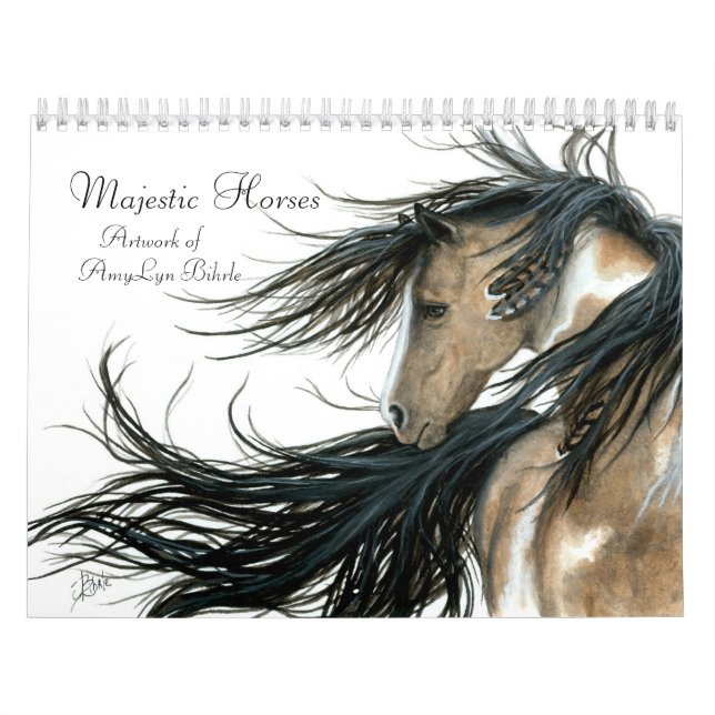 Calendario Caballos majestuosos inspiradores por BiHrLe Calen (Tapa)