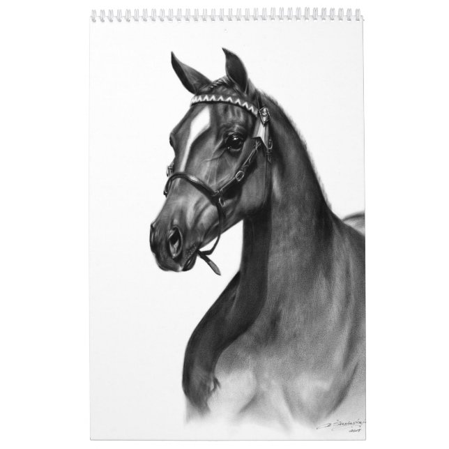 Calendario Caballos pintados a mano (Tapa)
