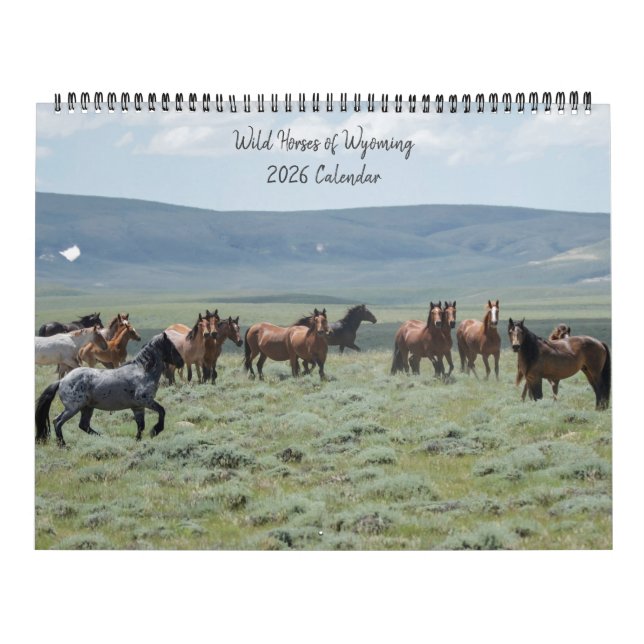 Calendario Caballos salvajes de Wyoming (Tapa)