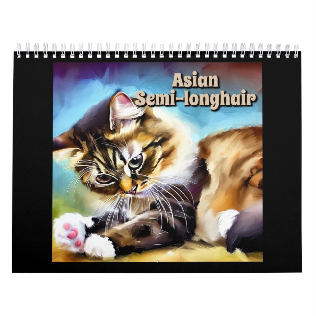 Calendario Cabello semilargo asiático (Tapa)