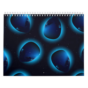 Calendario Cabeza alienígena en el espacio