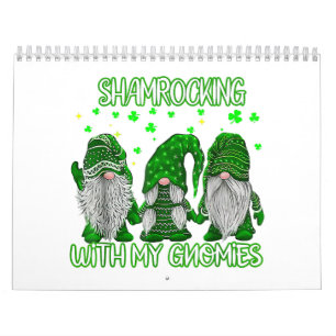 Calendario Cabrón con mis gnomies gracioso Día de San Patrici