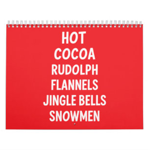 Calendario Cacao Caliente Rudolph Franela Campanas de Navidad