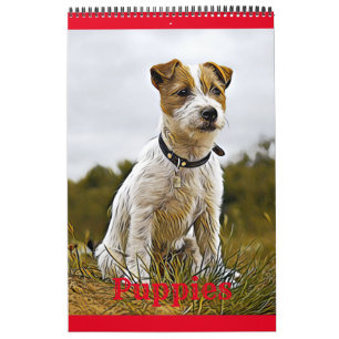 Calendario cachorro de cachorros de perro