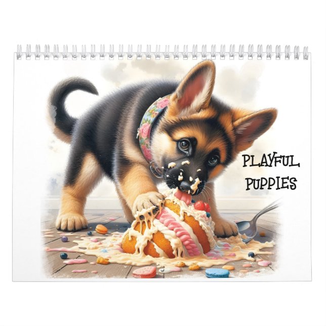Calendario Cachorros juguetones doce meses (Tapa)