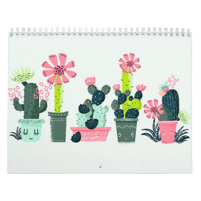 Calendario Cacti En Verde (Tapa)