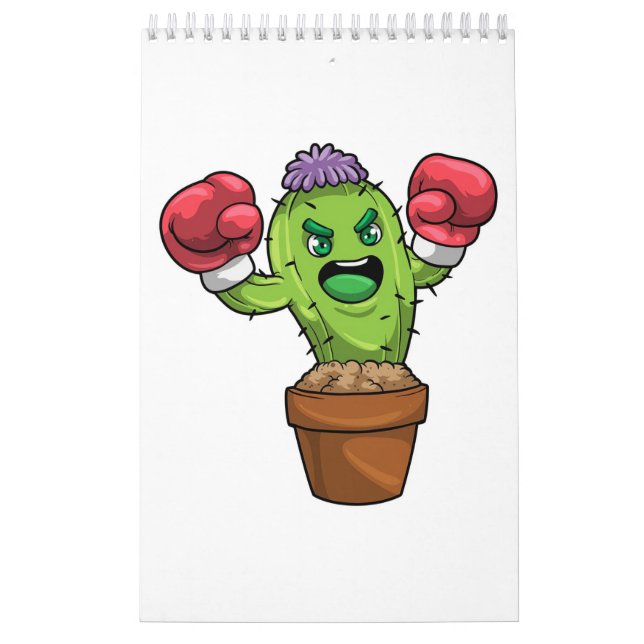 Calendario Cactus Boxer Boxing (Tapa)
