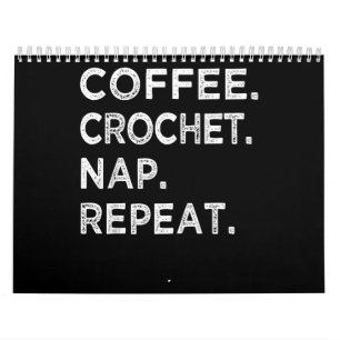 Calendario Café. Crochet. Nap.Repite. Amante crochet