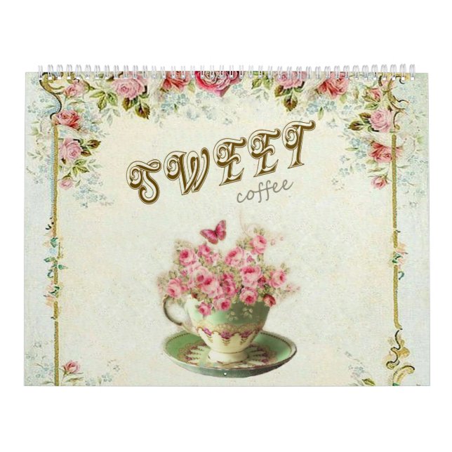 Calendario Café dulce floral (Tapa)