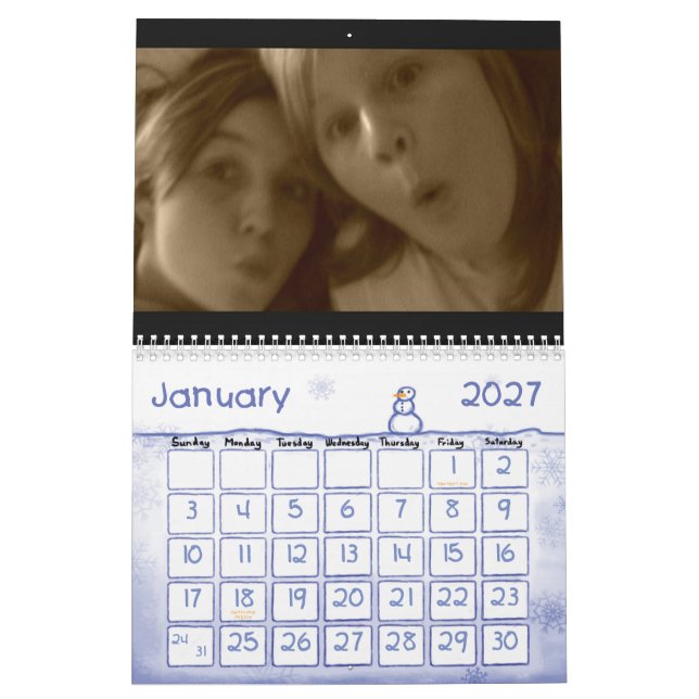 Calendario Calander (Jan 2027)