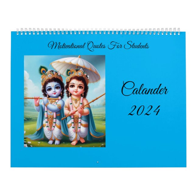 Calendario Calander 2024 Citas motivacionales de Bhagawad Git (Tapa)