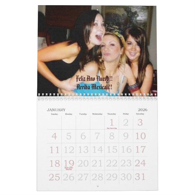 Calendario calander de Sara (Jan 2026)
